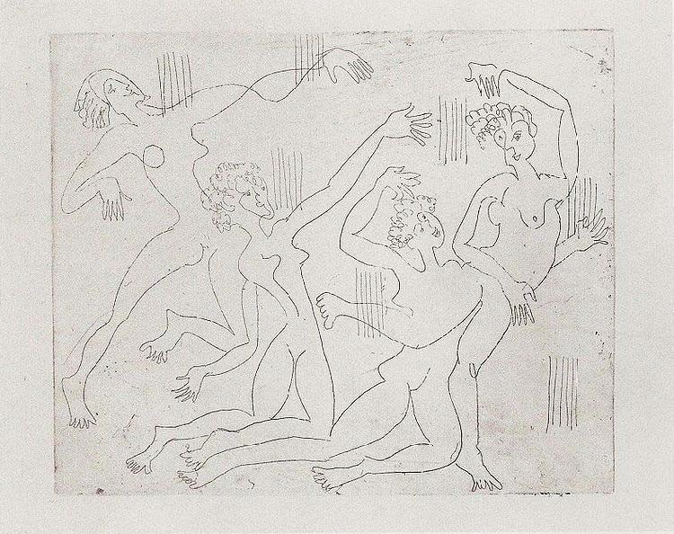 Ernst Ludwig Kirchner Dance-shool - etching oil painting picture